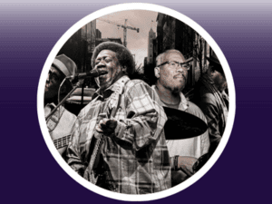 Image of Blues People band members in live performance